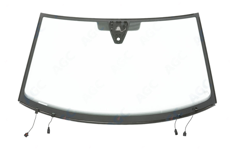 VW Transporter T5 (2003-2015), Forrude Grøn + akustisk, Kamerabeslag (LDW/IHC/ACC osv.), Opvarmet, Sensor (lys/regn) eller sensorbeslag, Stelnr. udskæring, Limet gummiprofil, akustisk