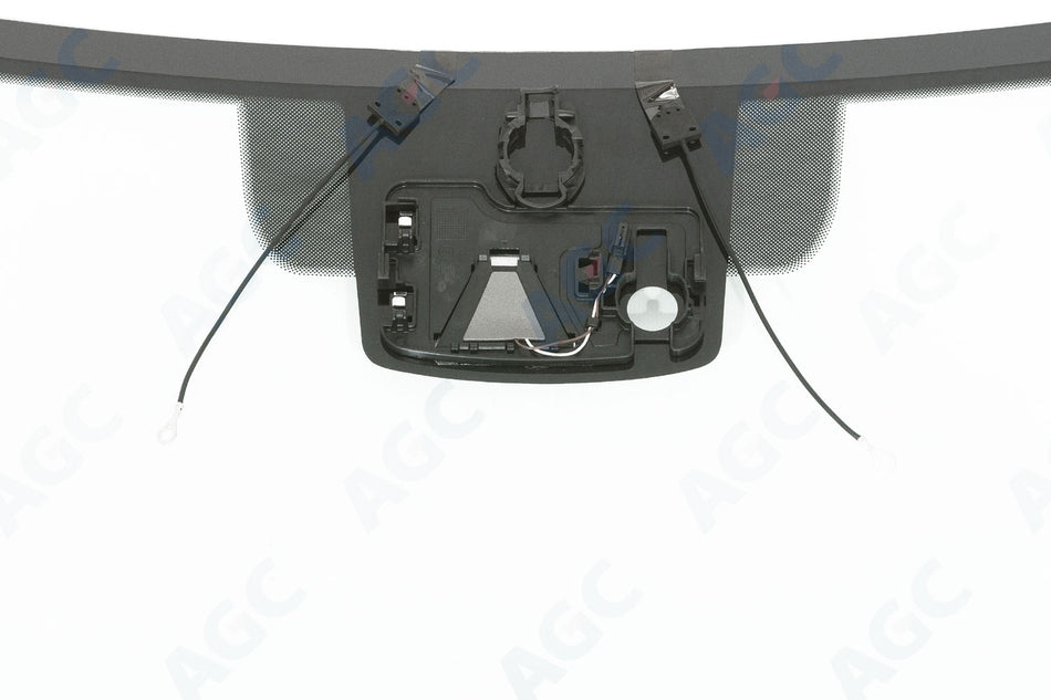 VW Transporter T7 (2021-), Forrude Grøn + akustisk, Kamerabeslag (LDW/IHC/ACC osv.), Opvarmet, Sensor (lys/regn) eller sensorbeslag, Stelnr. udskæring, Limet gummiprofil, akustisk