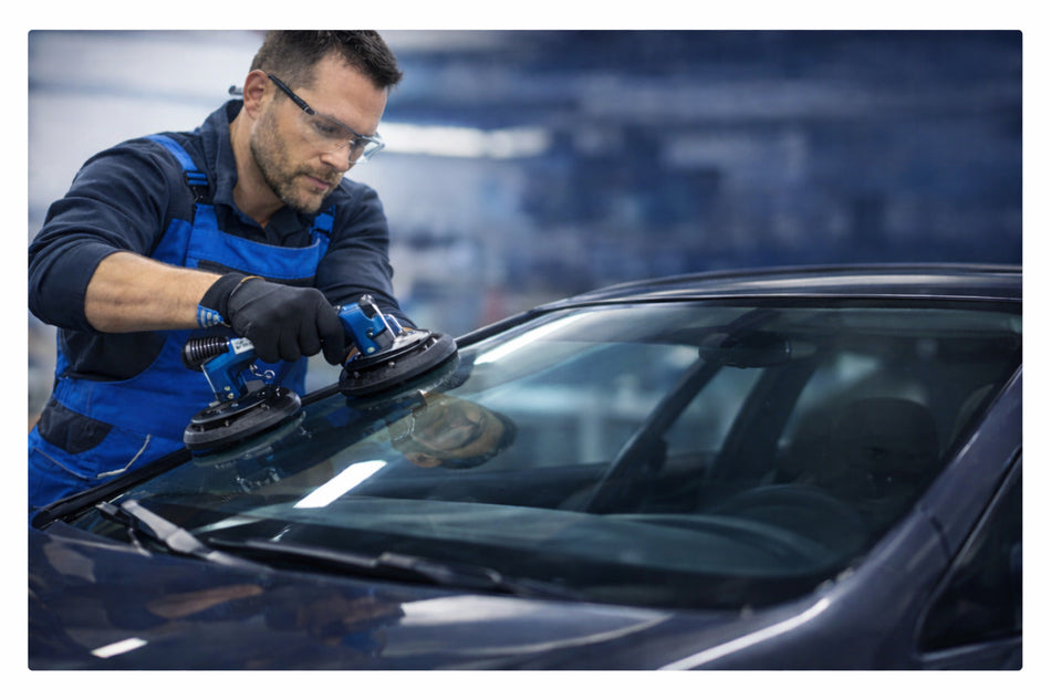 Audi Q5 (FY) (2017-), Forrude Kamerabeslag (LDW/IHC/ACC osv.), Varme gennem coating (hel rude), Sensor (lys/regn) eller sensorbeslag, Head-up display, Stelnr. udskæring, Limet gummiprofil, opvarmet